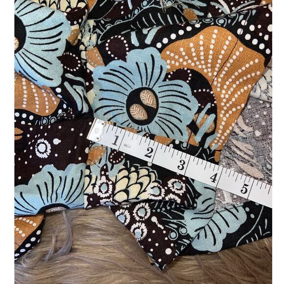 New Joie womens drawstring waistband floral linen shorts size 6 - Picture 6 of 9